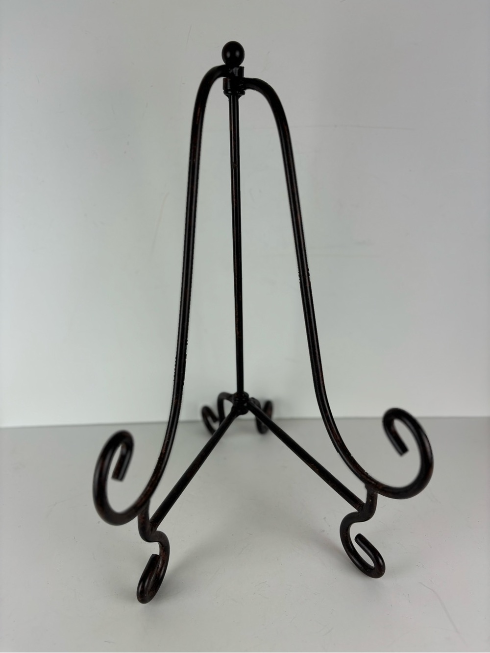 Large Wrought Iron Folding Picture/Easel Stand-Rustic finish
